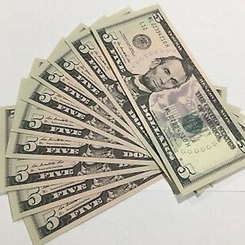 Buy 5 US dollar Bills Online